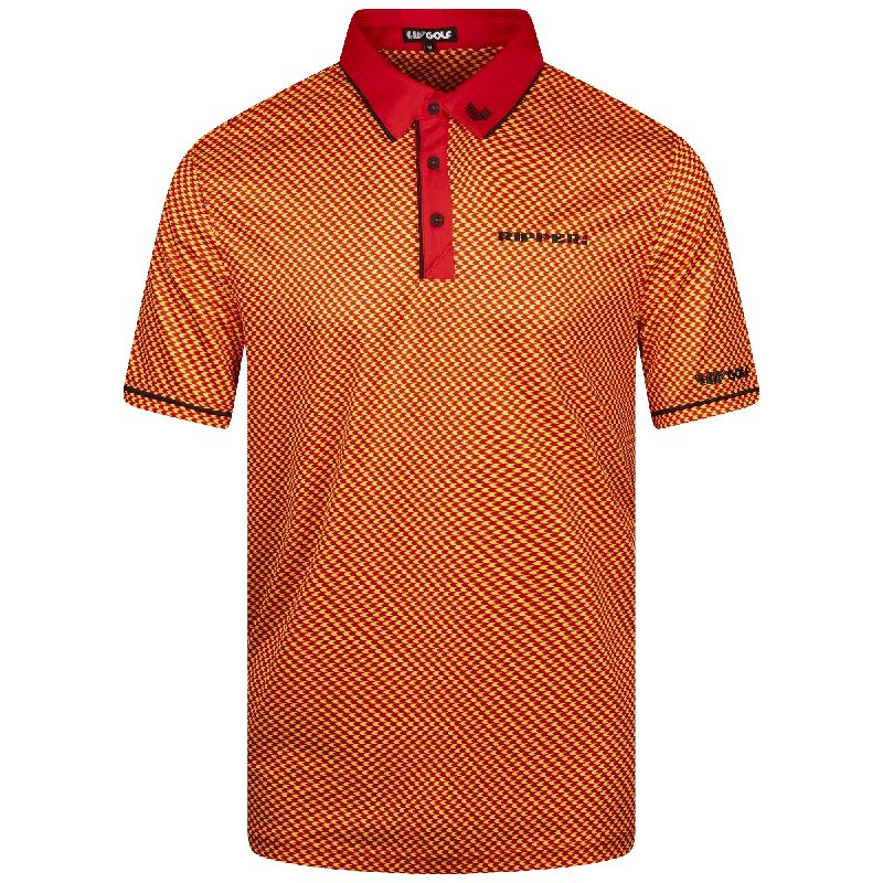 Men's Shirts with Geometric PatternsRipper GC | Men's Houndstooth Polo