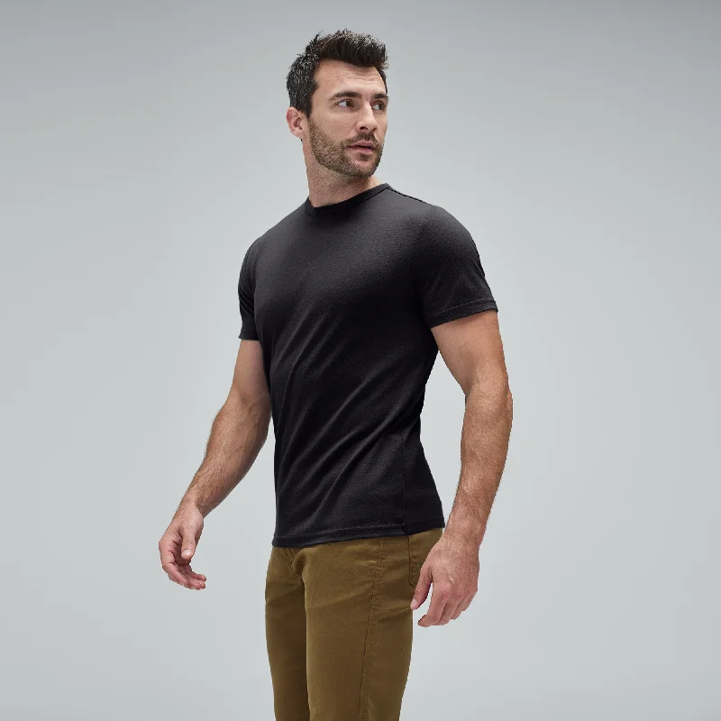 Men's Shirts with Spread CollarsMen's Tall Merino Crew Neck T-Shirt