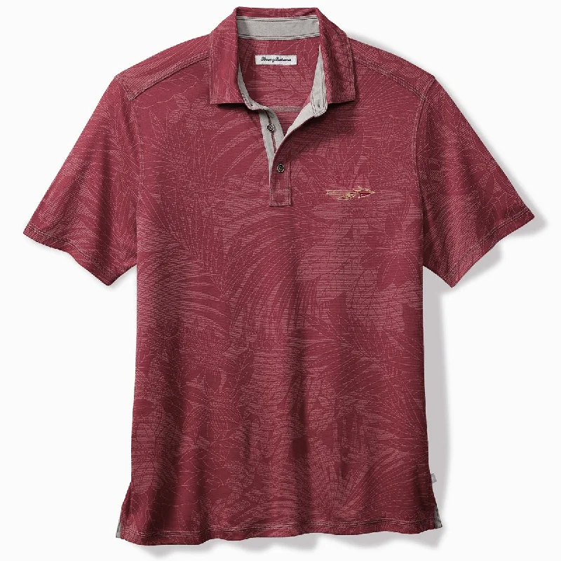 Men's Shirts for HikingTommy Bahama Men's Spear Logo Sport Santiago Paradise Polo - Maroon Berry