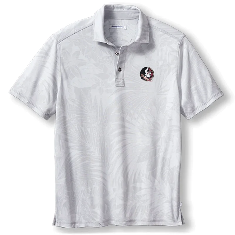 Men's Shirts with Wrinkle-Resistant FabricTommy Bahama Men's Seminole Logo Sport Santiago Paradise Polo - Grey