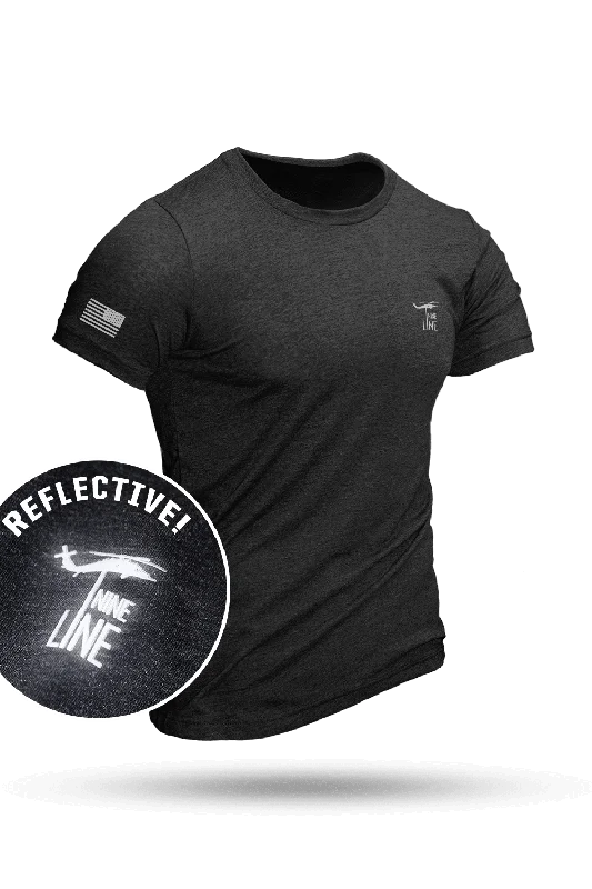 Men's Shirts with TiesReflective Dropline Logo with Flag - Athletic T-Shirt