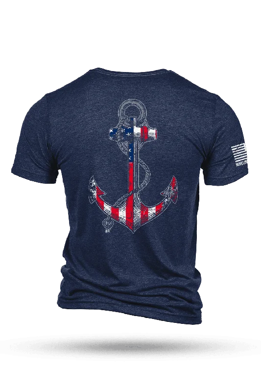 Men's Shirts with Short PlacketsAnchor Flag - T-Shirt