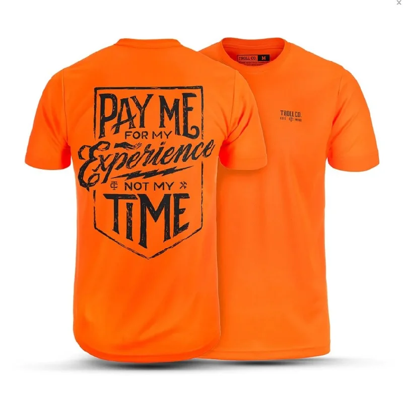 Men's Shirts with Snap ButtonsTroll Co. Men's Pay Me Short Sleeve Crewneck T-Shirt_Bright Orange