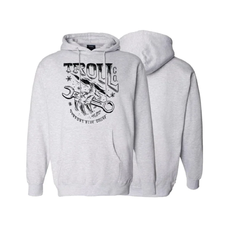 Men's Shirts with Pin CollarsTroll Co. Men's Talon Wrench Graphic Hooded Sweatshirt