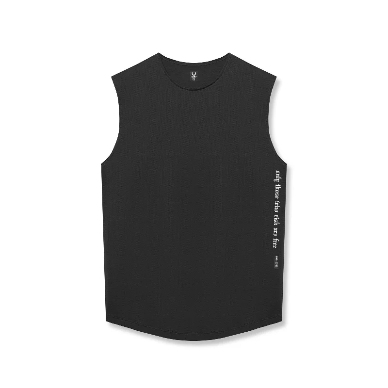 Men's Shirts with Cowl Necks0757. AeroSilver® Cutoff Tank - Black "OTWR"