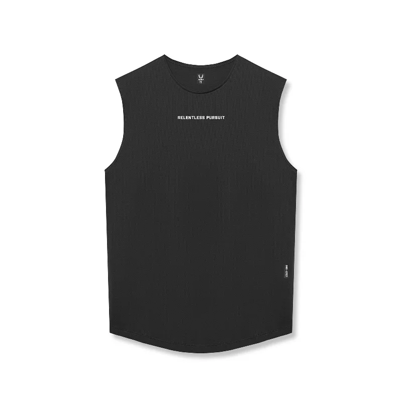 Men's Shirts with Barrel Cuffs0757. AeroSilver® Cutoff Tank - Black "RP"