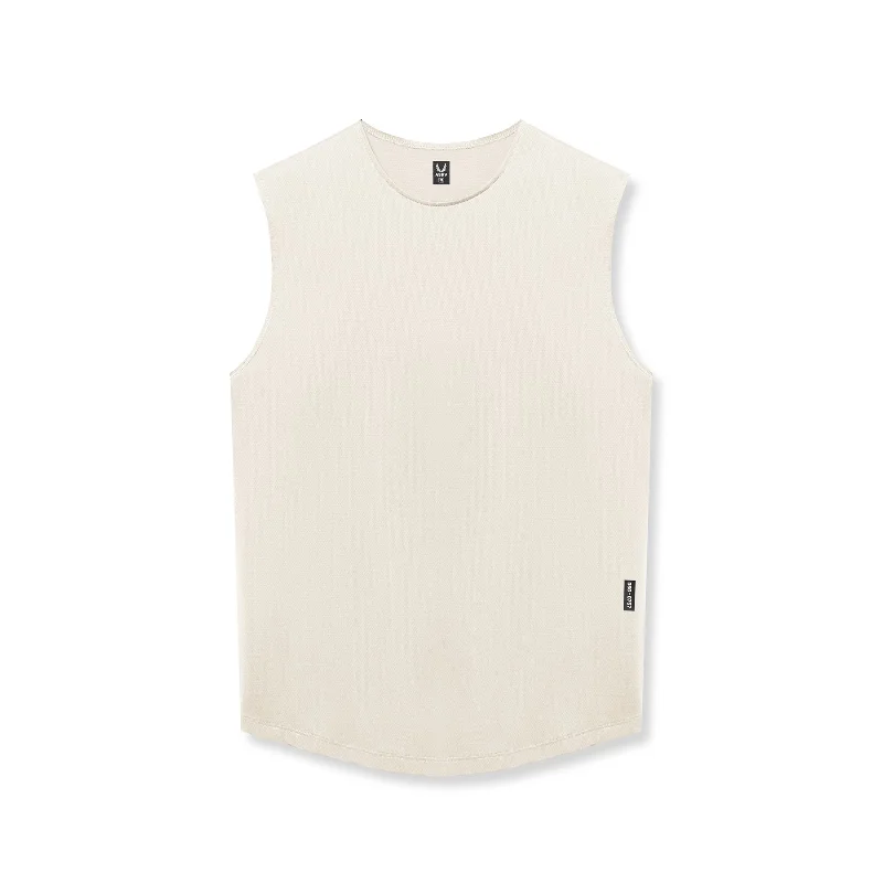 Men's Shirts with Contrast Stitching0757. AeroSilver® Cutoff Tank - Ivory Cream