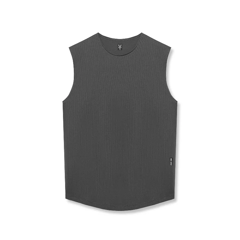 Men's Shirts with Pleated Hemlines0757. AeroSilver® Cutoff Tank - Space Grey