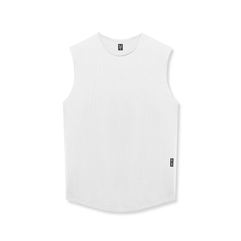 Men's Shirts with Snap Buttons0757. AeroSilver® Cutoff Tank - White