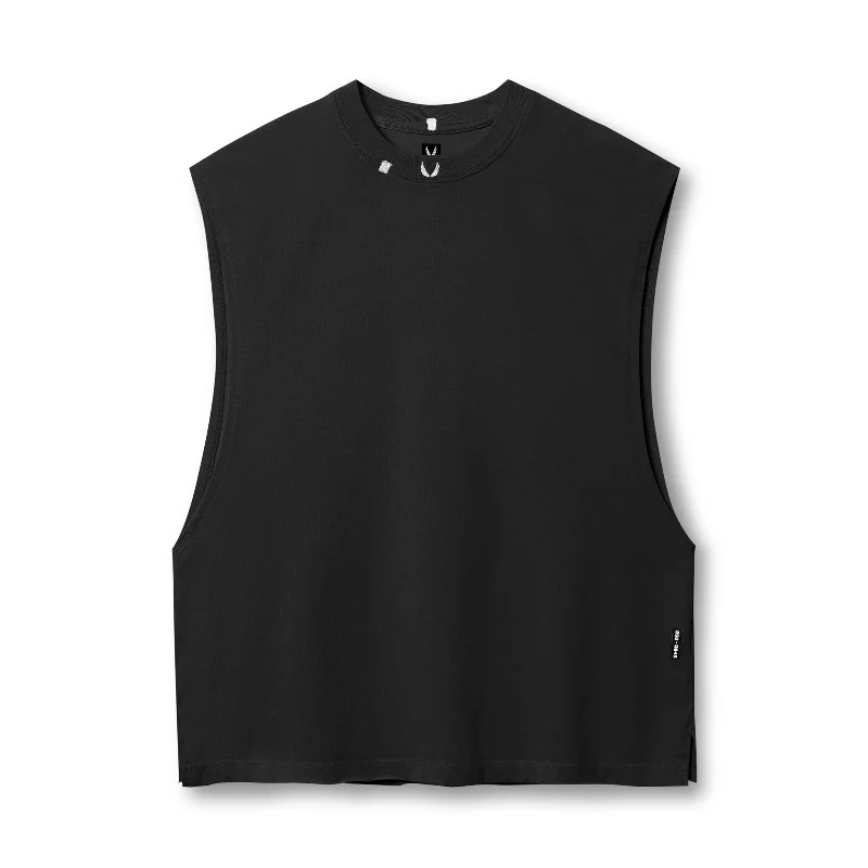 Men's Shirts with Roll-Up Sleeves0845. Tech Essential™ Rocker Cutoff - Black