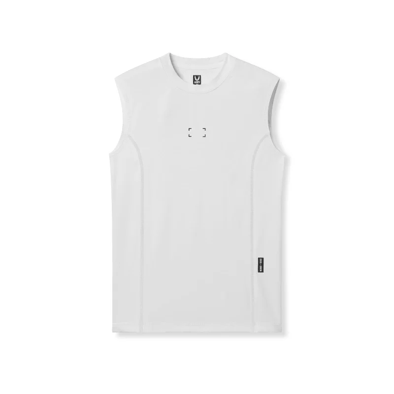 Men's Shirts with Patch Pockets0909. WarpFlexx™ Compression Cutoff - White "Space Bracket"