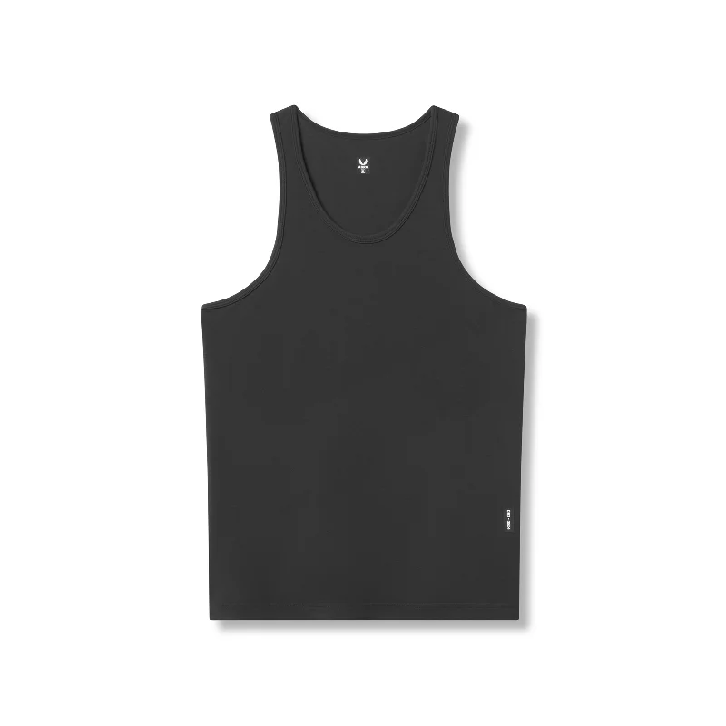 Men's Shirts with Elastic Waistbands0924. Supima® Essential Slim Tank - Black