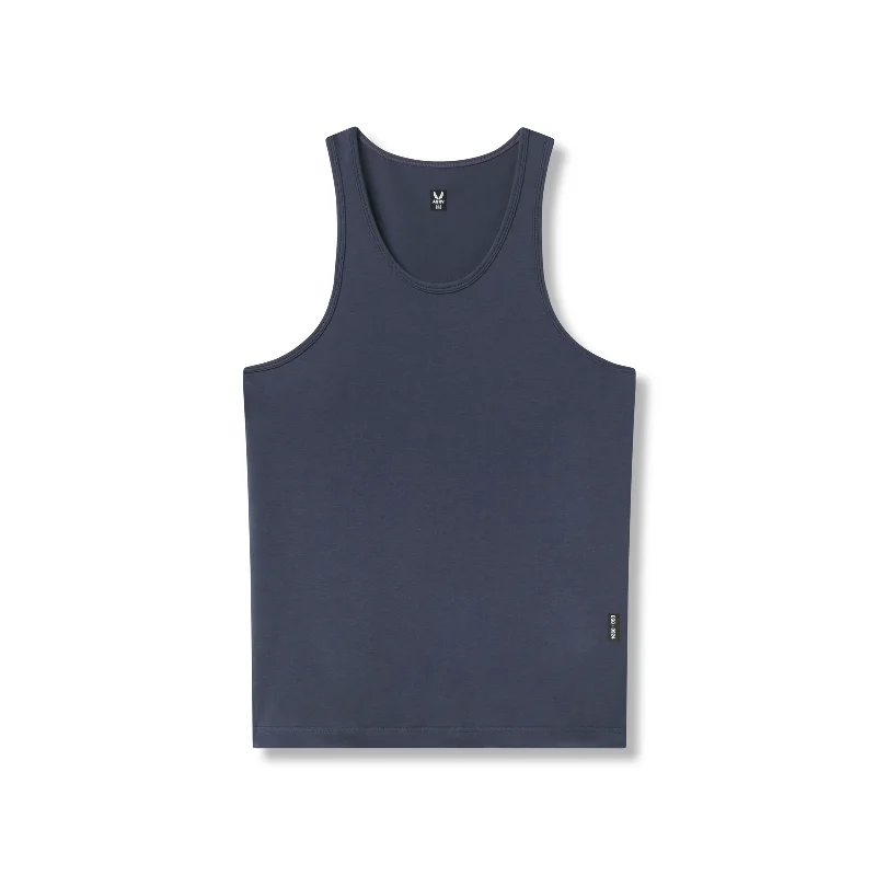 Men's Shirts with Hook-and-Loop Closures0924. Supima® Essential Slim Tank - Navy