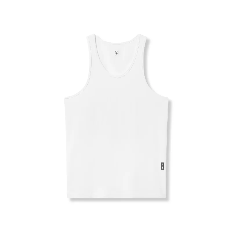 Men's Shirts with Embellished Collars0924. Supima® Essential Slim Tank - White