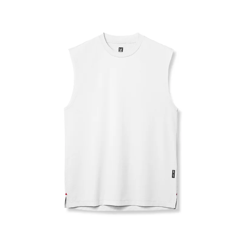 Men's Shirts with Ruffled Hemlines0927. 3D-Lite® 2.0 Lycra® Relaxed Cutoff - White