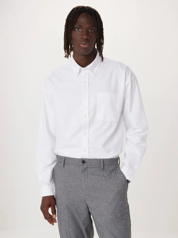 Men's Tab-Collar Shirts for a Crisp LookThe Loose Oxford Shirt in White