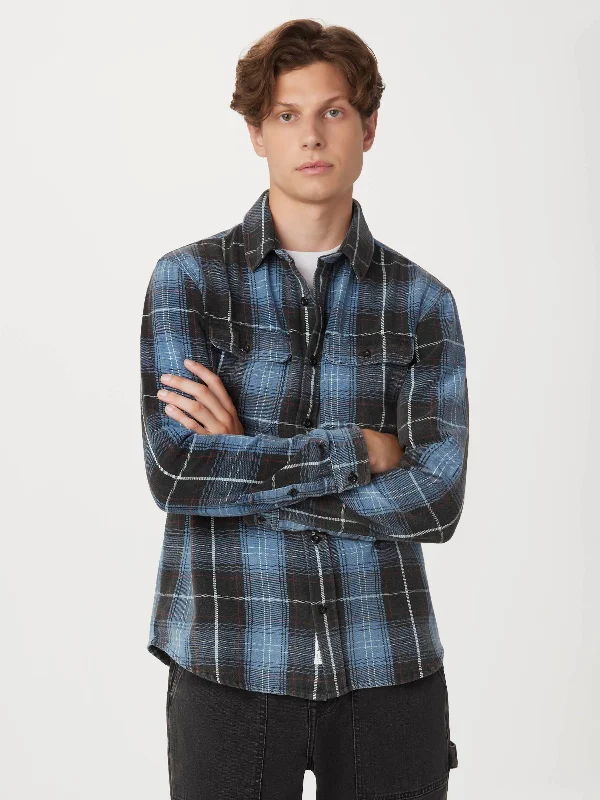 Men's Regular-Fit Shirts for a Classic FitThe Check Flannel Shirt in Sapphire Blue