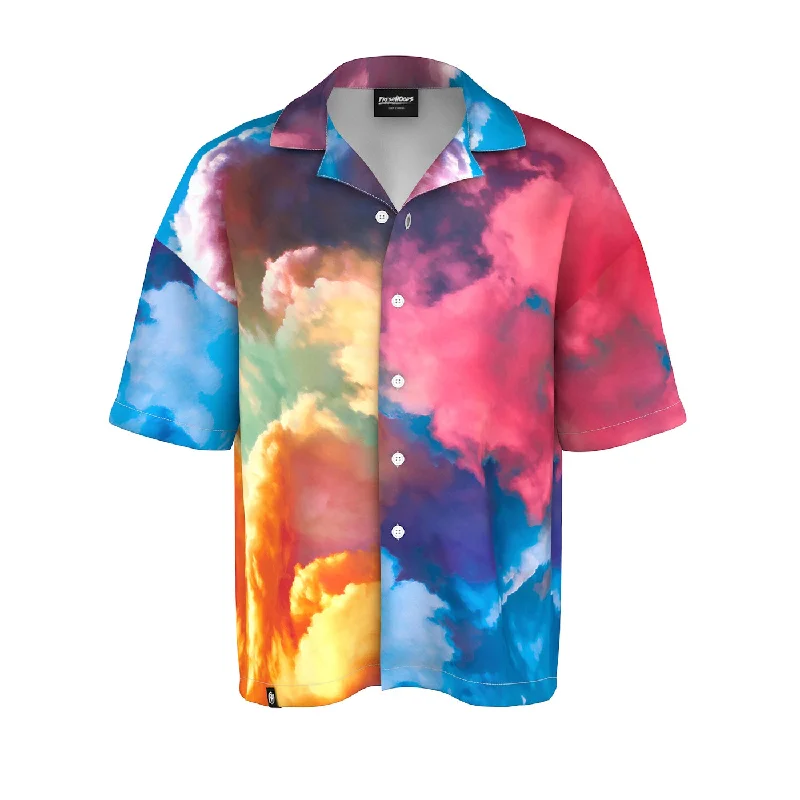 Men's Henley T-Shirts for a Casual TwistAbstract Oversized Button Shirt