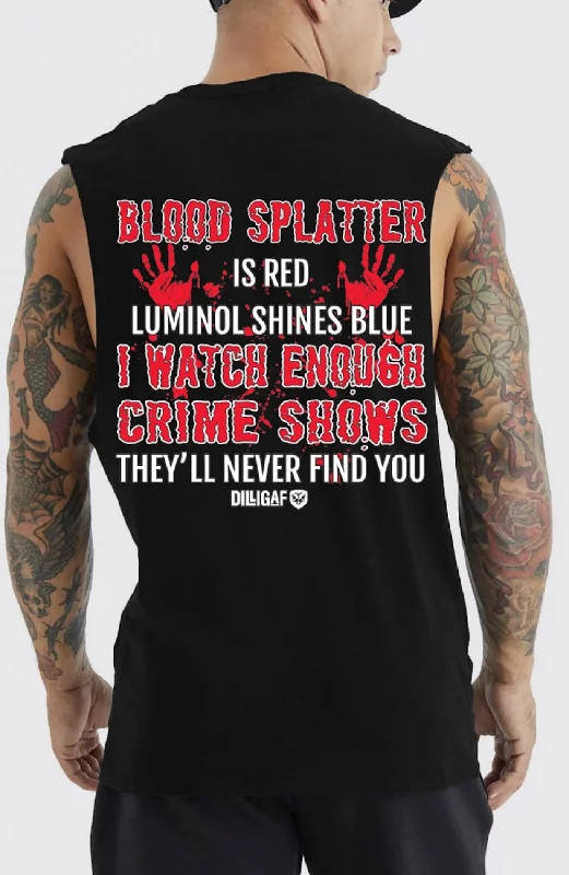 Men's Shirts with Chest PocketsBlood Splatter Muscle shirt