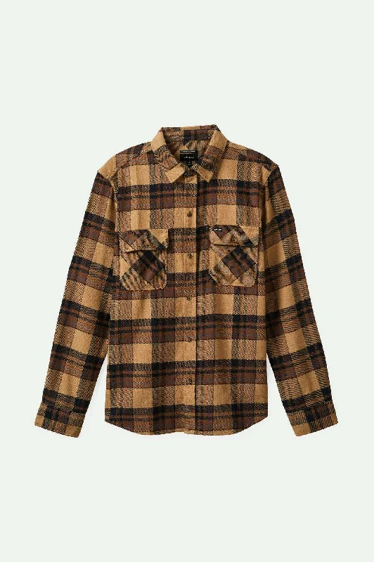 Stylish Men's Graphic T-ShirtsBowery L/S Flannel - Tigerʼs Eye/Pinecone Brown/Washed Black