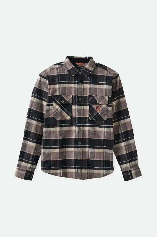 Men's Patterned Casual Shirts for Relaxed StylingBuilders Bowery Stretch Water Resistant L/S Flannel - Black/Charcoal/Beige