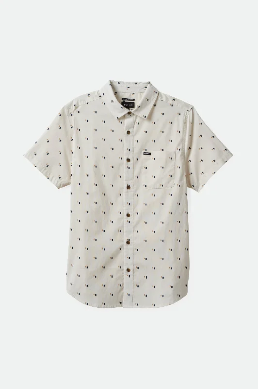 Men's Camouflage Shirts for an Outdoor AppealCharter Print S/S Woven Shirt - Off White/Tipping Square