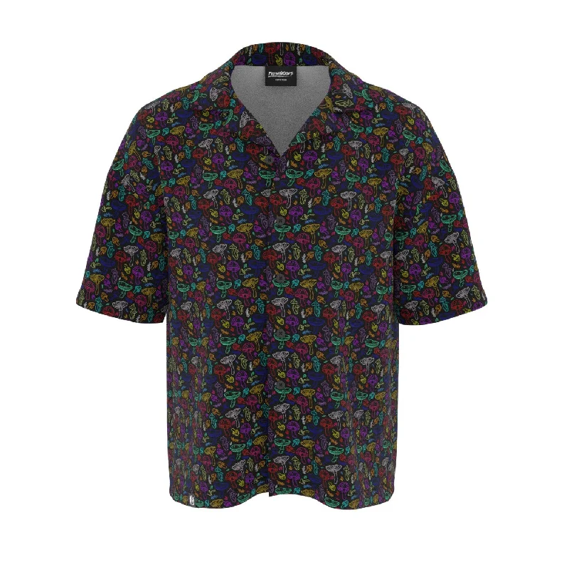 Men's Moisture-Wicking Shirts for All-Day ComfortColor Mushrooms Oversized Button Shirt