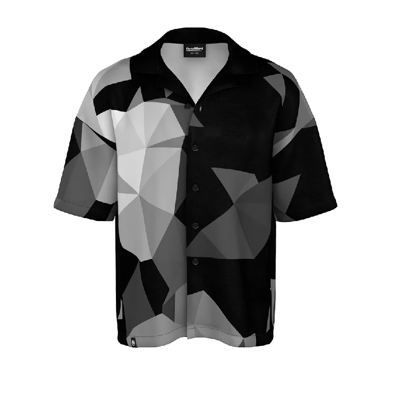 Men's Vintage T-Shirts for a Retro VibeCubes Black Oversized Button Shirt