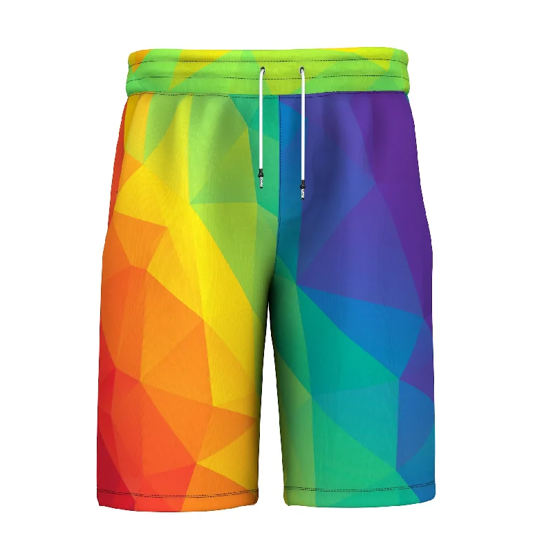 Men's Button-Fly Pants for a Traditional TouchCubes Rainbow Shorts