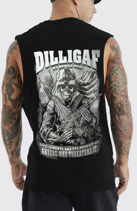 Durable Men's Work ShirtsDilligaf till I die Muscle shirt