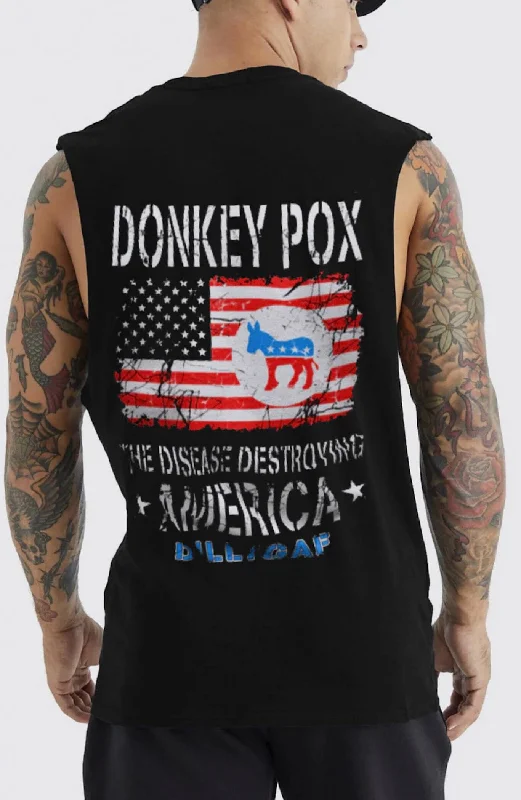 Men's Shirts with Zippered PocketsDonkey Pox Muscle shirt