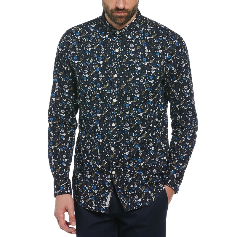 Men's Versatile Dress Shirts for Multiple OccasionsFloral Print Shirt