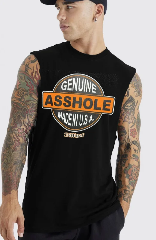 Men's Shirts with Checkered PatternsGenuine Asshole Muscle shirt