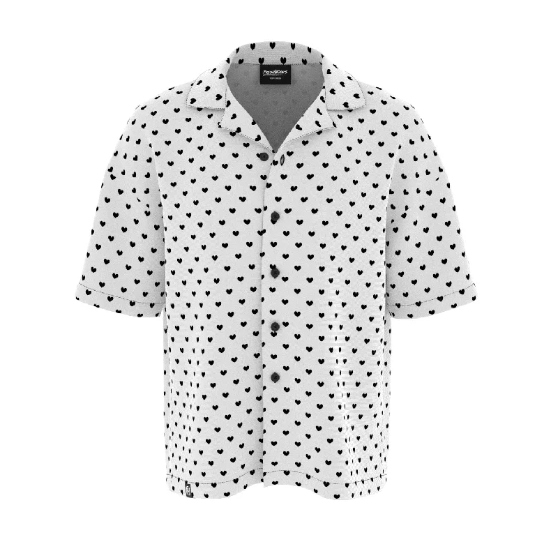 Men's Designer Dress Shirts for High-End FashionHearts Oversized Button Shirt