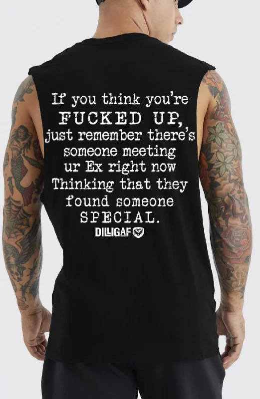 Solid-Colored Men's ShirtsIf you think you're fucked up Muscle shirt