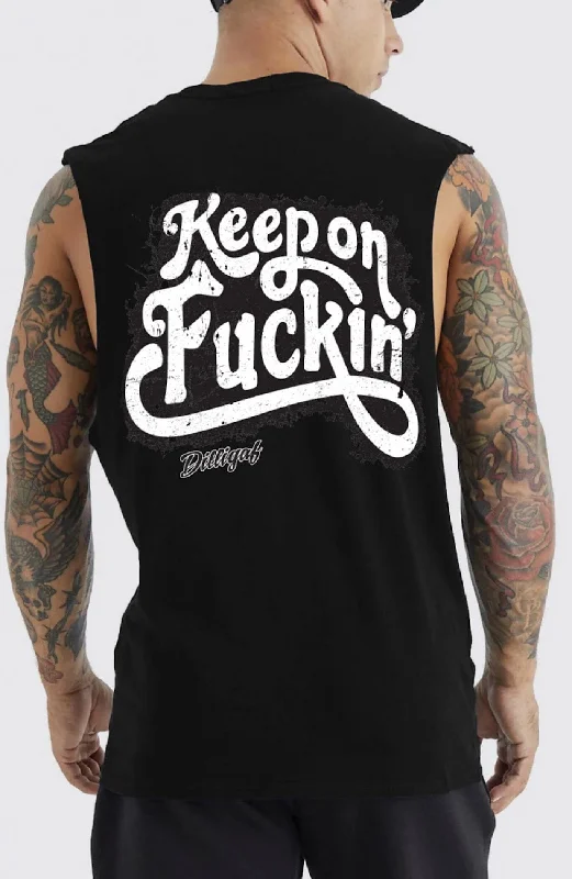 Stylish Men's HenleysKeep on Fuckin Muscle shirt