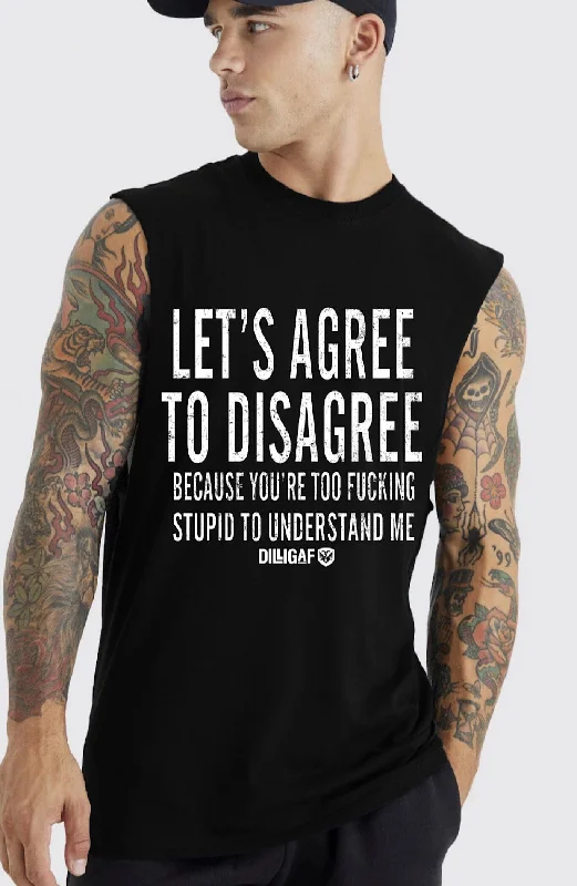 Men's Shirts with Surplice HemlinesLet's Agree to Disagree Muscle Shirt