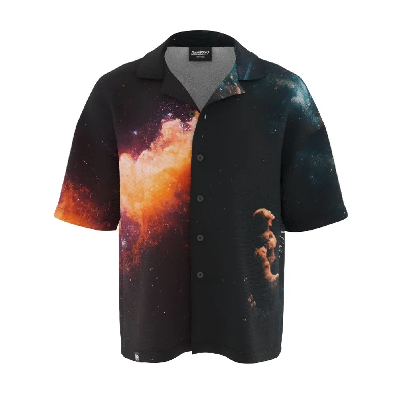 Men's Geometric Print Shirts for a Modern TwistLost in Space Oversized Button Shirt