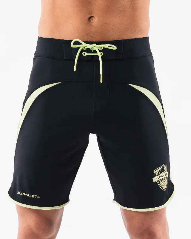 Men's Pants with Side PocketsCrescent Boardshort - Black Lime