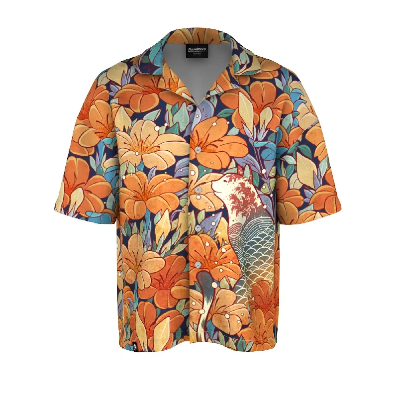 Men's Timeless Dress Shirts for Enduring StyleNeko Flowers Oversized Button Shirt