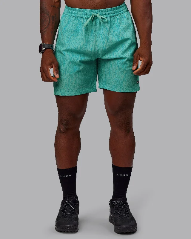 Men's High-Waisted Pants for a Retro StyleRep 7" Performance Shorts - Topographic Cockatoo-Blue Bird