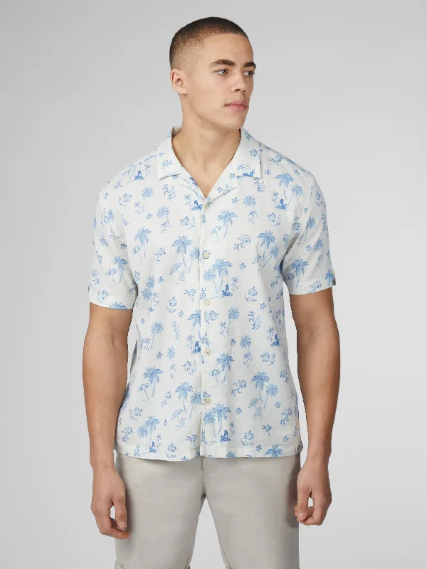 Men's Henley T-Shirts for a Casual TwistSignature Resort Print Shirt - Ivory