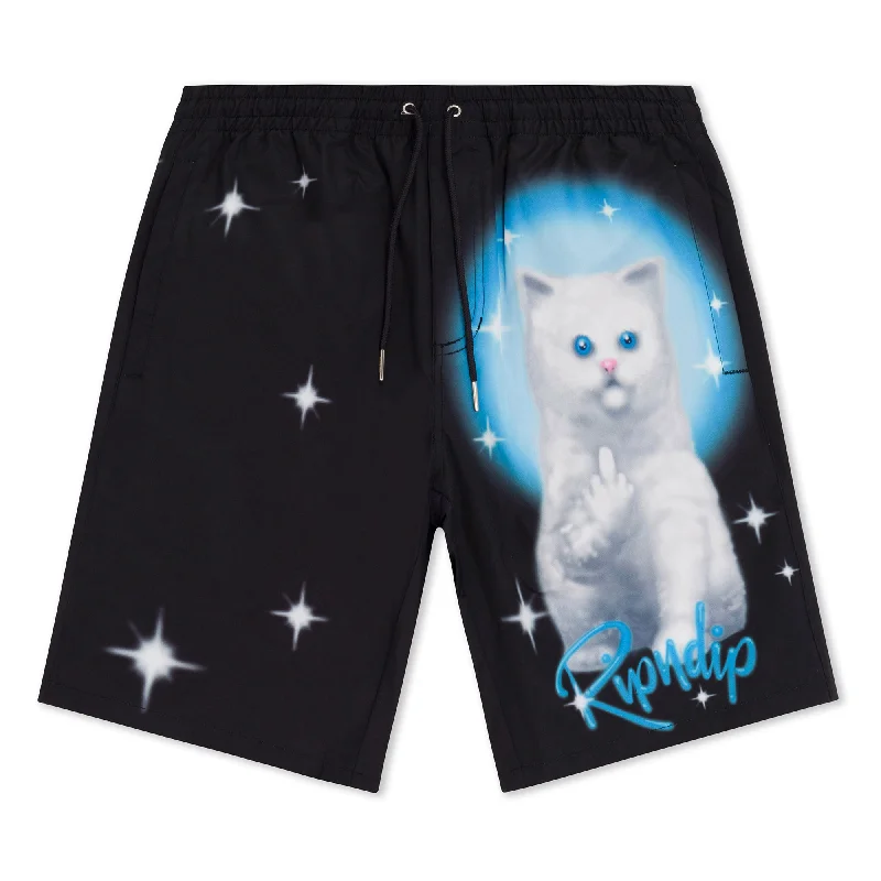 Men's Pants with Graphic PrintsSprinkles Swim Shorts (Black)