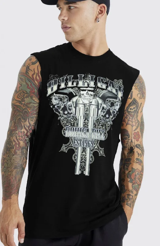 Men's Shirts with Contrast CollarsThe Long Barrel Muscle T