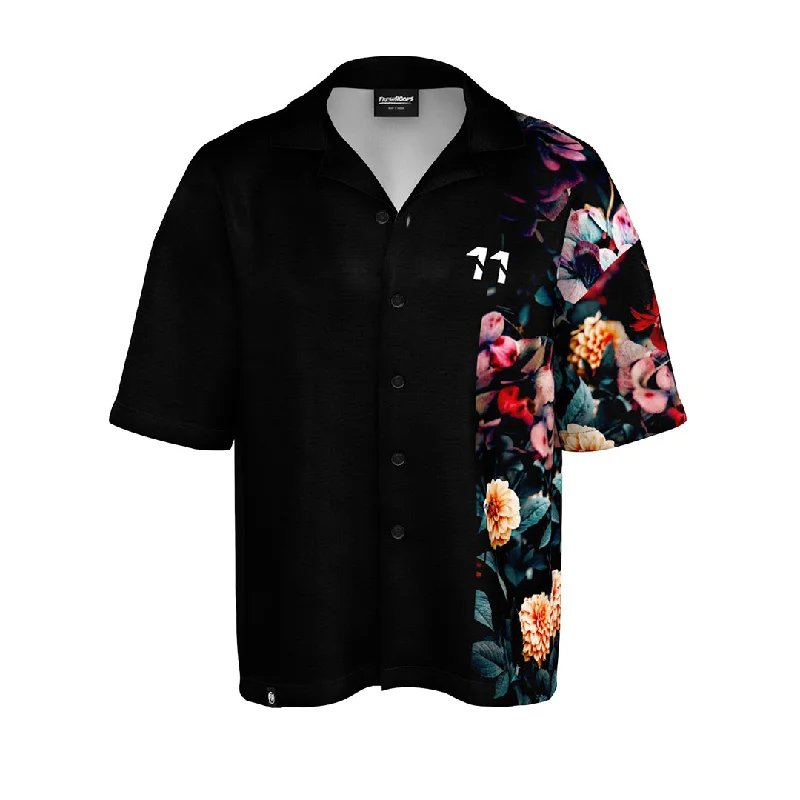 Men's Big and Tall Shirts for Added ComfortVintage Flowers Oversized Button Shirt