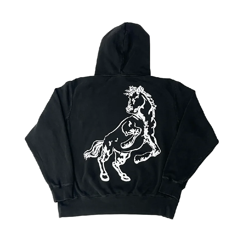 Men's Hoodies with Screen-Printed GraphicsBig Buff Horse Heavyweight Hoodie - Black