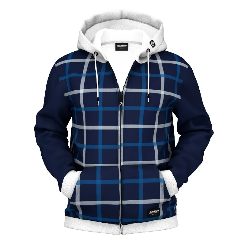 Men's Hoodies with Quilted LiningBluez Zip Up Hoodie