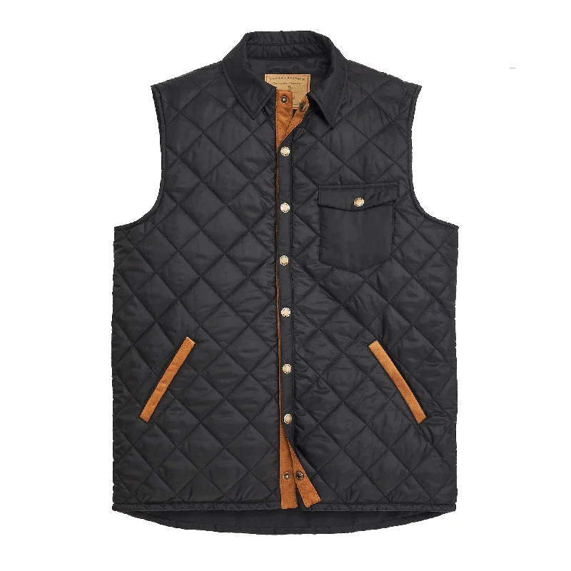 Men's Sweaters with High-Neck DesignsBraswell  Vest - Black