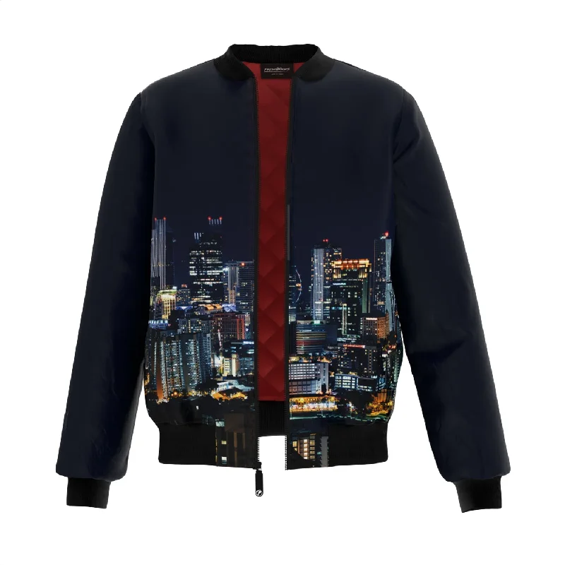 Men's Coats with Embroidered DetailsCity Rain Bomber Jacket