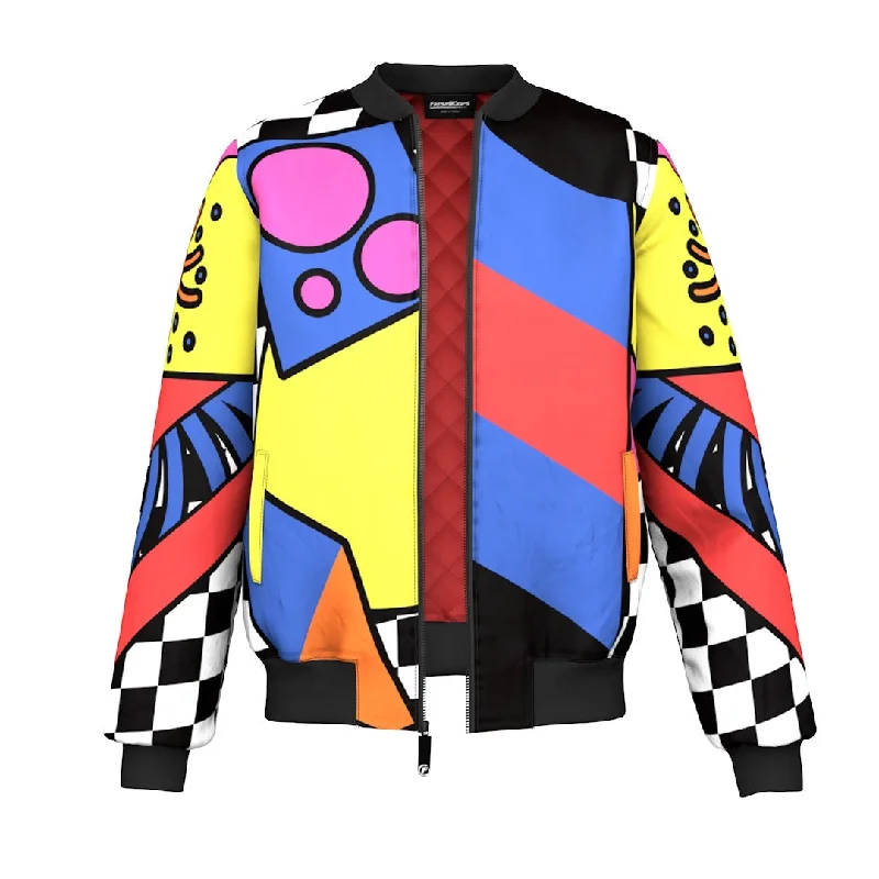 Men's Coats with Vintage StyleColorful Bomber Jacket